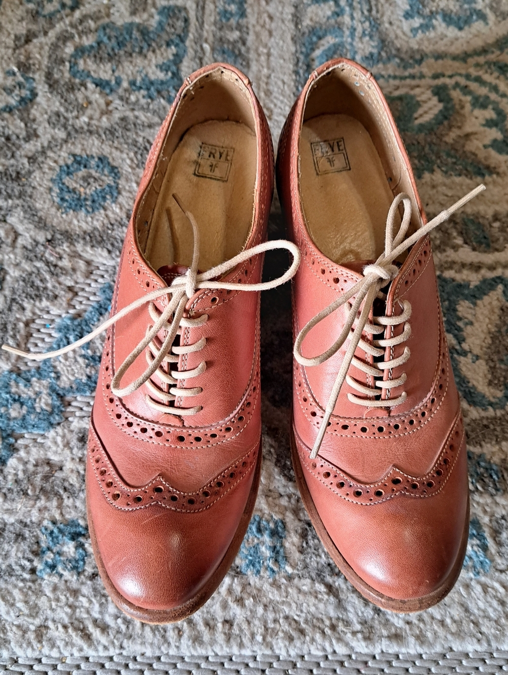 Frye Leather Wingtip Maggie Oxfords - Lace-Up